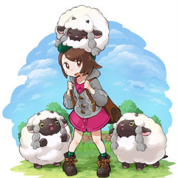 This is a pixiv picture whose title is もふもふポジション争奪戦.