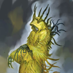 This is a pixiv picture whose title is 黄衣の王.