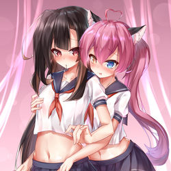 This is a pixiv picture whose title is 我和沅沅（？）.