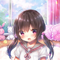 This is a pixiv picture whose title is 「ここ分からないの、教えて・・・？」.