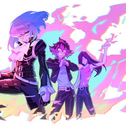 This is a pixiv picture whose title is ボスと幹部.