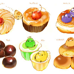This is a pixiv picture whose title is ひとくちおやつ.