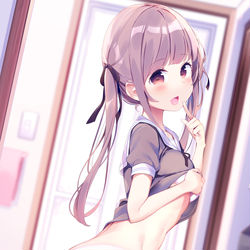 This is a pixiv picture whose title is 「いっしょに入ります？💕」.