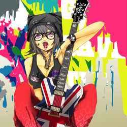 This is a pixiv picture whose title is ROCKの日.