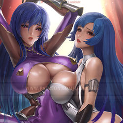 This is a pixiv picture whose title is Akiyama RinkoxYatsu Murasaki.