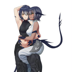 This is a pixiv picture whose title is Light and Dark.