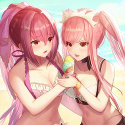 This is a pixiv picture whose title is 水着メイスカ.