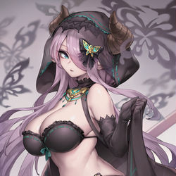 This is a pixiv picture whose title is ナルメア - 黒蝶夢幻衣.