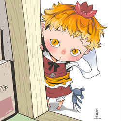 This is a pixiv picture whose title is ご飯の香りにつられて台所に来ちゃう星ちゃん.