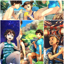 This is a pixiv picture whose title is ぼくなつ４.