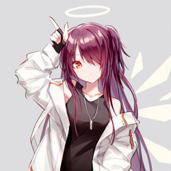 This is a pixiv picture whose title is 长发阿能.