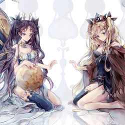This is a pixiv picture whose title is イシュタルとエレシュキガル.