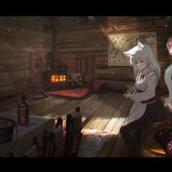 This is a pixiv picture whose title is お料理狩りガール.