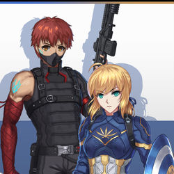 This is a pixiv picture whose title is Fate Avengers.