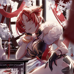 This is a pixiv picture whose title is 锦绣春霞.