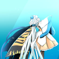 This is a pixiv picture whose title is 海の底に捧ぐ空の歌.