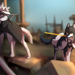 This is a pixiv picture whose title is 【獸化】明日方舟.