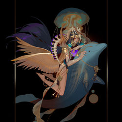 This is a pixiv picture whose title is 水星.