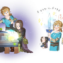 This is a pixiv picture whose title is 勇者と勇者.