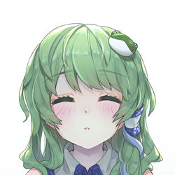 This is a pixiv picture whose title is 早苗さんキッス.