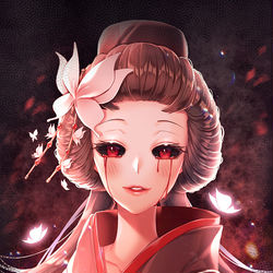 This is a pixiv picture whose title is 赤蝶-美智子.