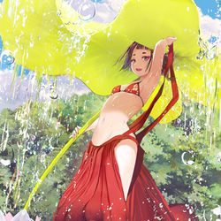 This is a pixiv picture whose title is 天気雨.