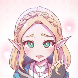 This is a pixiv picture whose title is 短髪ゼルダ.