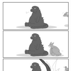 This is a pixiv picture whose title is ゴジラ.