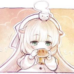 This is a pixiv picture whose title is パンを食べるメリーミルクちゃん.