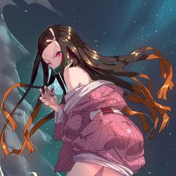 This is a pixiv picture whose title is Nezuko.