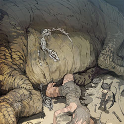 This is a pixiv picture whose title is 化石発掘！.
