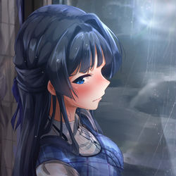 This is a pixiv picture whose title is 雨宿り.