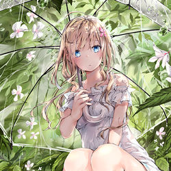 This is a pixiv picture whose title is 傘( ･∀･).
