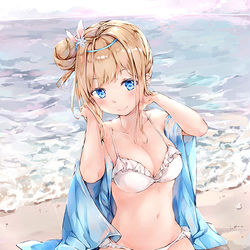 This is a pixiv picture whose title is スオミ水着.