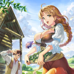 This is a pixiv picture whose title is 解雇された暗黒兵士(30代)のスローなセカンドライフ.