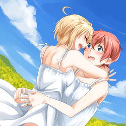 This is a pixiv picture whose title is 白ワンピつばジュリ～～～～～～～～～～～～.