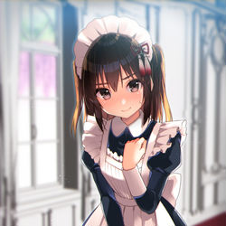 This is a pixiv picture whose title is メイド川内.