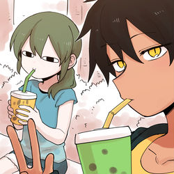 This is a pixiv picture whose title is タピオカチャレンジ.
