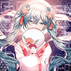 This is a pixiv picture whose title is 中秋明月ミク.