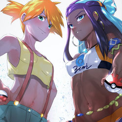 This is a pixiv picture whose title is カスミ＆ルリナ.