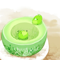This is a pixiv picture whose title is ひとりじめメロン.