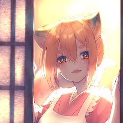 This is a pixiv picture whose title is 「おかえりなさい」.