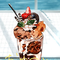 This is a pixiv picture whose title is 夏コミ新刊表紙.