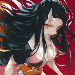 This is a pixiv picture whose title is 鬼.