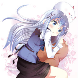 This is a pixiv picture whose title is やる気の出ないチノちゃん.