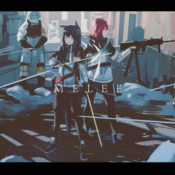 This is a pixiv picture whose title is melee.
