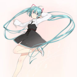 This is a pixiv picture whose title is 春服ミクさん.