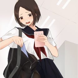 This is a pixiv picture whose title is 捜し物に夢中でスカート捲れてるの気づいてない彼女.
