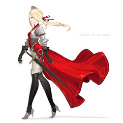 This is a pixiv picture whose title is 赤峰の騎士.