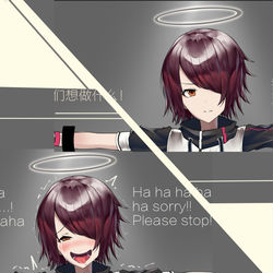 This is a pixiv picture whose title is 能天使のくすぐり悶絶拷問!!.